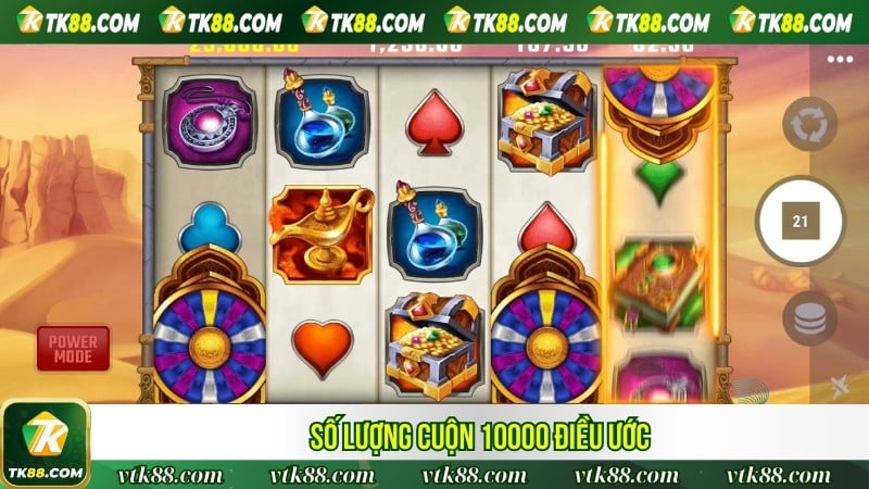 Số lượng cuộn và trả thưởng 10 000 điều ước